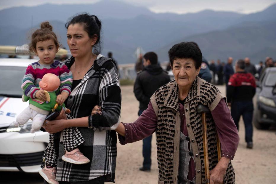 People caught in the conflict in Nagorno Karabakh