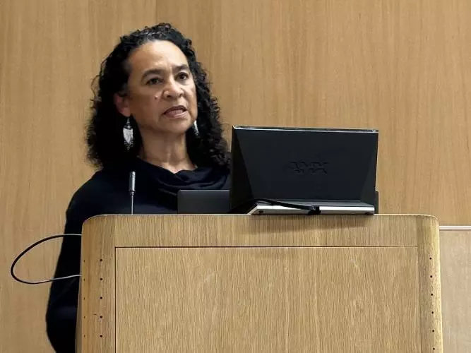 Professor Amina Mama delivering the ASC annual lecture